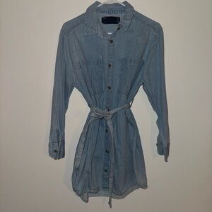 ASOS Light Blue Long Sleeve Denim Dress